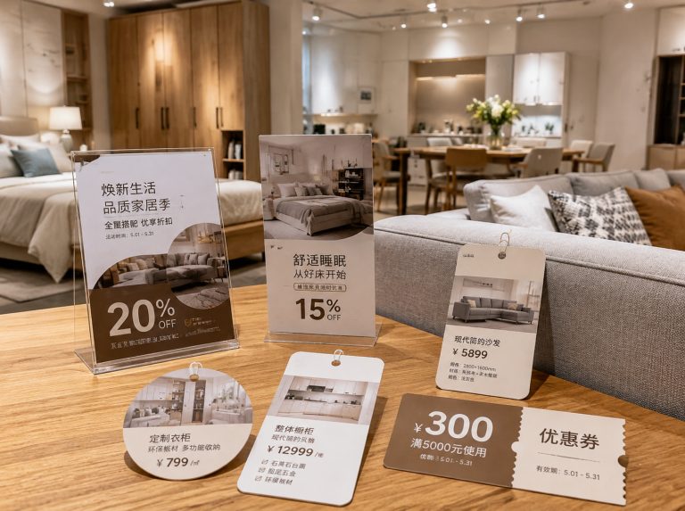 家具门店单页海报与吊牌